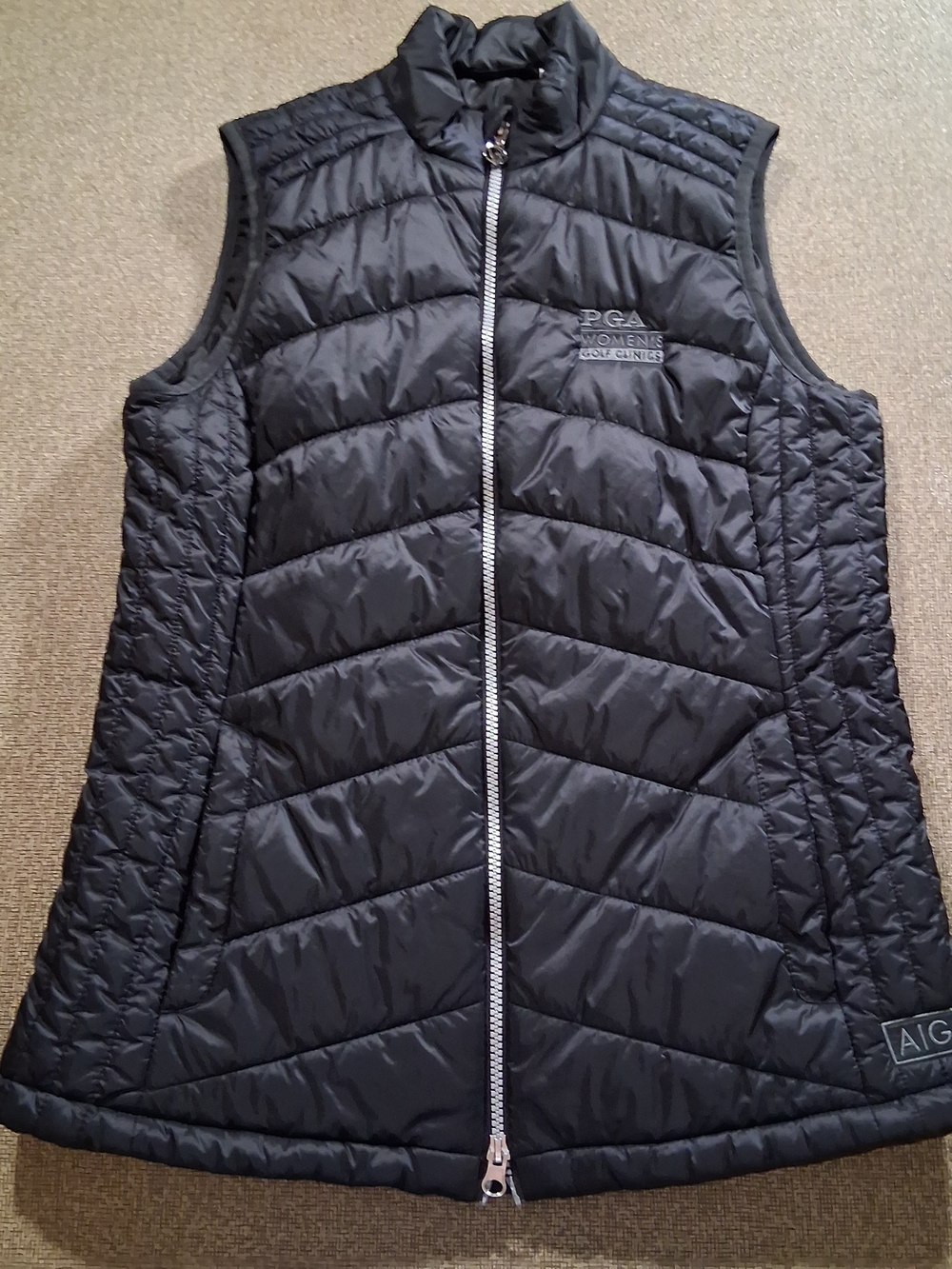 Callaway Golf Women's Black Quilted Vest Full Zip
